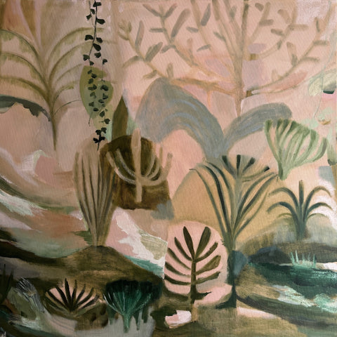 Dana Finch 'Pale Pink II' oil on canvas 90x90cm