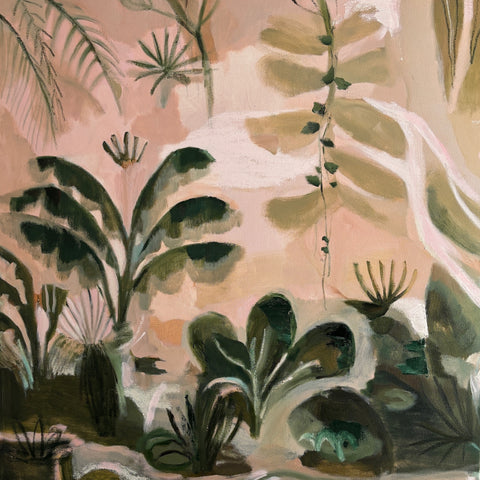 Dana Finch 'Pale Pink I' oil on canvas 90x90cm