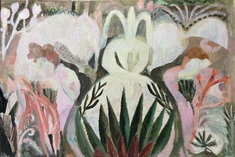 Dana Finch 'Secret Garden' oil and mixed media on canvas 85x127cm