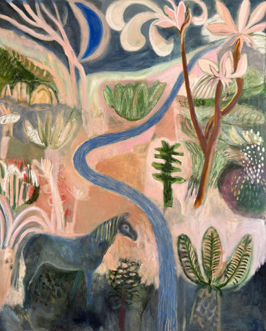 Dana Finch 'Water Horse' oil on canvas 150x120cm