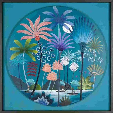 Daphne Stephenson 'Night of Moonlit Magic' 90x90cm acrylic on canvas