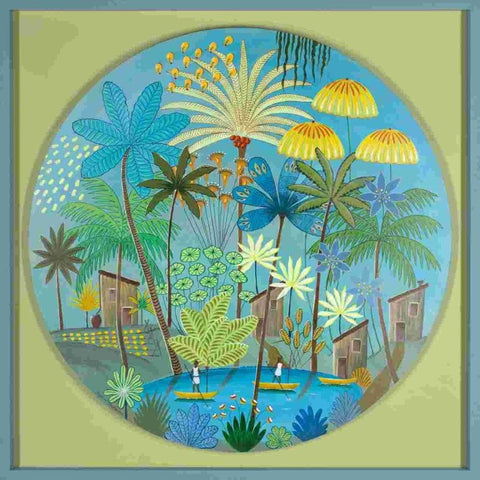 Daphne Stephenson 'Safe and Secure' 90x90cm acrylic on canvas