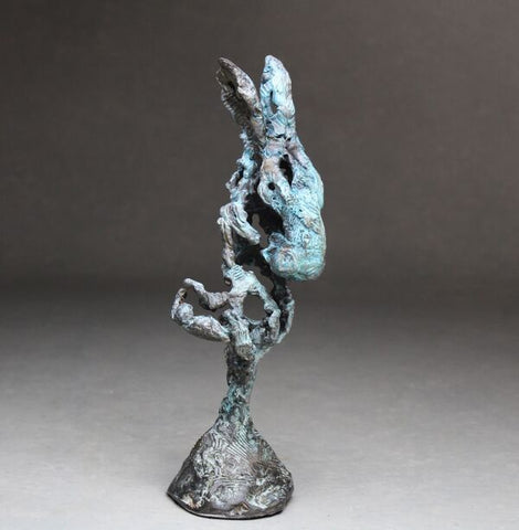 David Cooke 'Hare Head' bronze H31x W6xD7cm