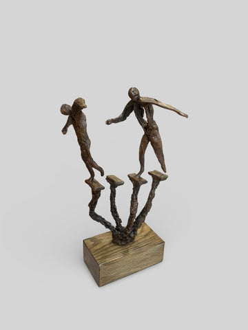 David Cooke 'The Steps' (one off) bronze H48xW25xD21cm