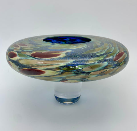 David Flower 'Large Disc Vase' glass H15xD26cm