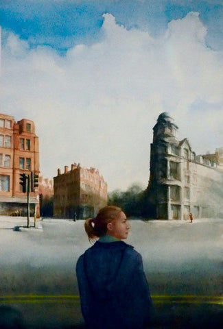 David Gleeson ‘London, Shadows and Light’ watercolour and bodycolour 83x56cm