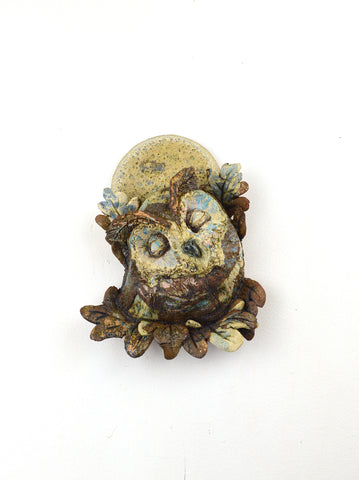 Helen Nottage 'Eagle Owl' ceramic 19x14x7cm
