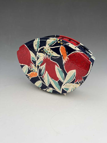Elaine King 'Pomegranate Curved Flowerbrick' ceramic H16xW19xD7cm