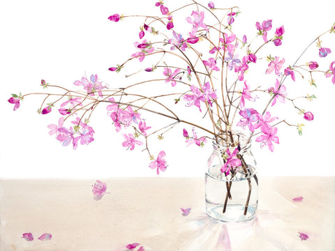 Emma Chambers RI 'Azalea still life' limited edition print 55x70cm