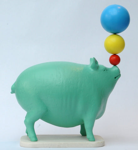 Eoghan Bridge 'Peppermint Pig' ceramic H31xW13xL26cm