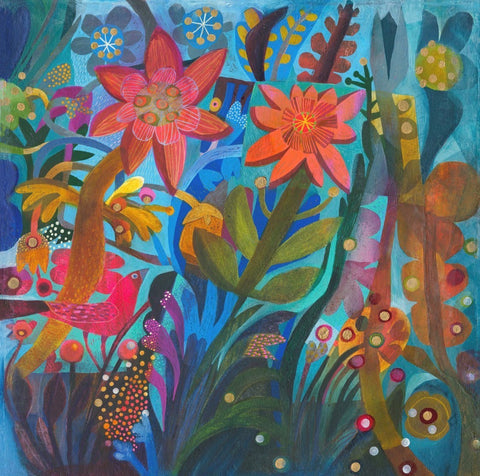 Esté MacLeod 'Dreamer' acrylic on canvas 60x60cm