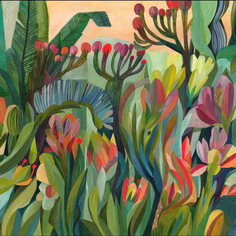 Este MacLeod 'Dreamworld' acrylic on canvas 40x40cm