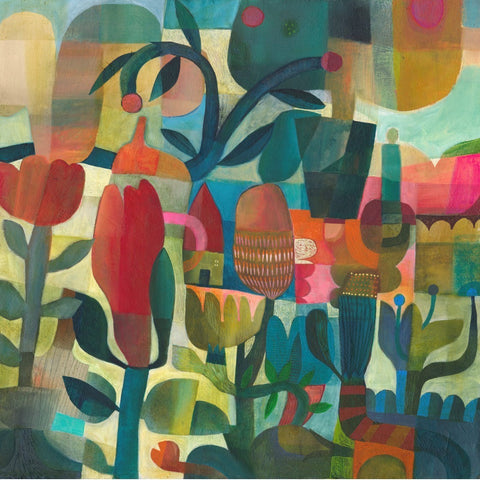Esté MacLeod 'Happy place' acrylic on canvas 60x60cm