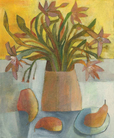 Esté MacLeod 'Pears and Sunshine' acrylic on canvas 50x60cm