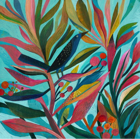 Esté MacLeod 'Strawberry Tree' acrylic on canvas 30x30cm
