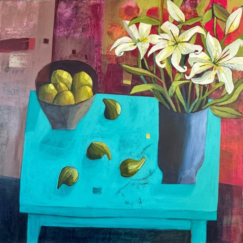 Esté MacLeod 'Verano' acrylic on canvas 70x70cm