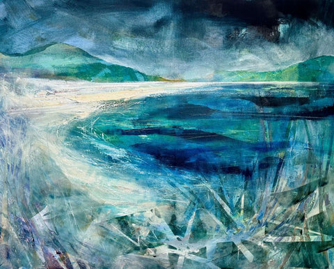 Fiona Matheson 'Edge of the Island' oil on acrylic 80x100cm