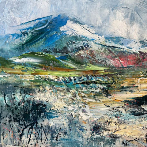 Fiona Matheson 'Highland Light' oil on acrylic 40x40cm