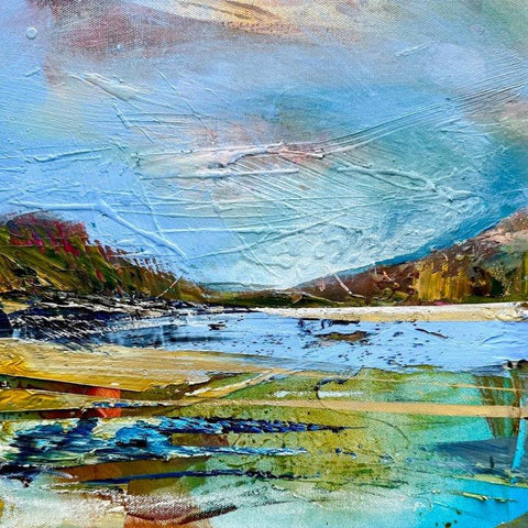 Fiona Matheson 'Isle of Stillness' oil on acrylic 30x30cm