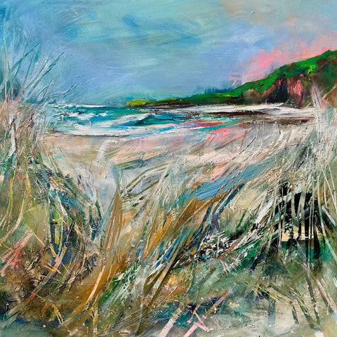 Fiona Matheson 'Oldshoremore, Sutherland' oil on acrylic 102x102cm