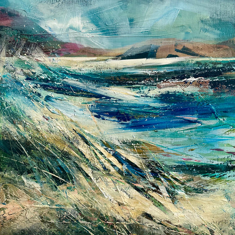 Fiona Matheson 'The Westward Surge' oil on acrylic on deep edge canvas 50x50cm