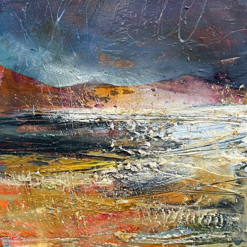 Fiona Matheson 'West Coast Dusk' oil on acrylic 30x30cm