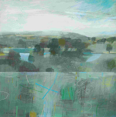 Fiona Millais 'Sanctuary' acrylic on panel 51x51cm
