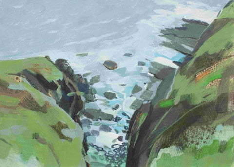 Fiona Millais 'Zawn' acrylic on panel 25x35cm
