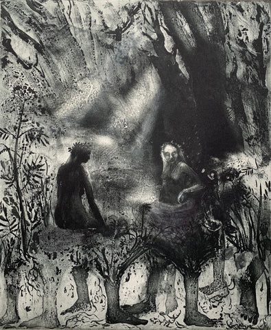 Flora McLachlan 'Pilgrims (at the Shadow-Margins)' limited edition etching 30x25cm