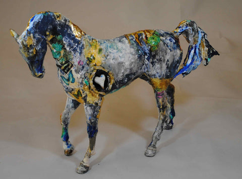 April Young 'Forward in circles' jesmonite and paperclay H44xW60cm