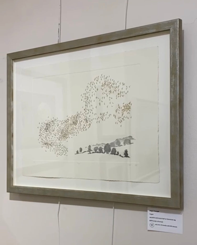 Original aquatint and metal leaf print by Angus Hampel, available to buy at Iona House Gallery in-store and online.