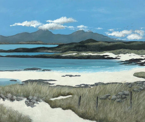 Gail Pope 'Sanna Bay, Lochaber' acrylic on canvas 50x60cm