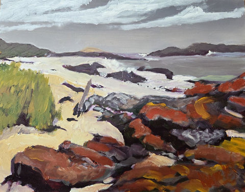 Gail Wendorf 'Iona, After the Storm II' oil on board 28x35.5cm