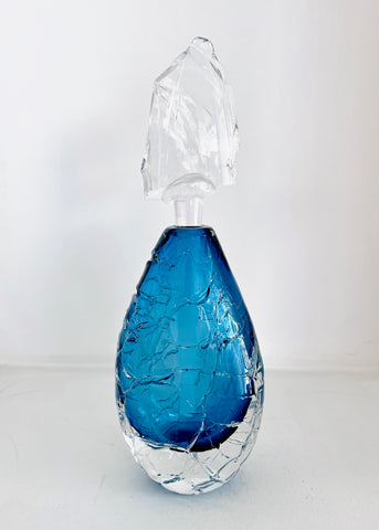 Bob Crooks  'Glacier Scent Bottle' Glass 21x4x7cm