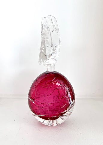 Bob Crooks 'Glacier Scent Bottle' glass 23x8cm