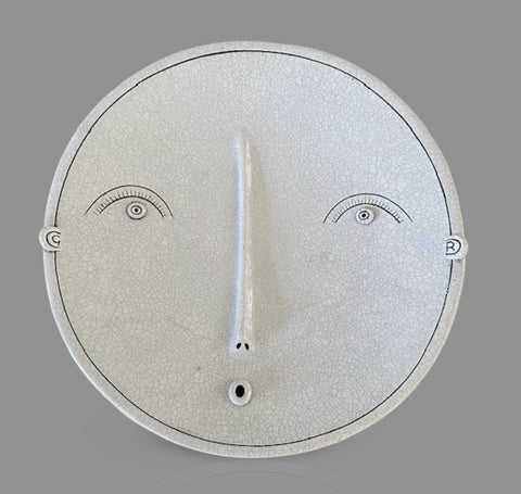 Guy Routledge ‘Small Face Plate’ ceramic 26x26cm (price inc stand)