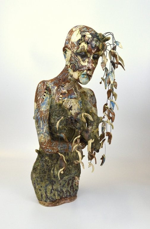 Helen Nottage 'Willow Woman' ceramic 49x25x27cm
