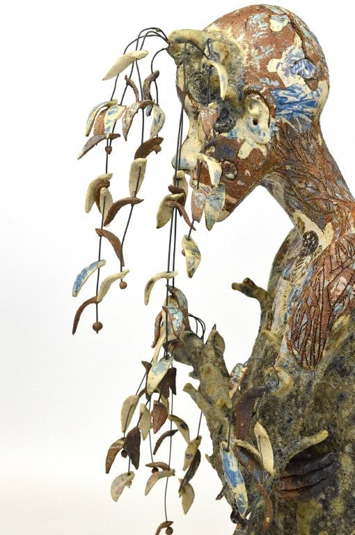 Helen Nottage 'Willow Woman' ceramic 49x25x27cm