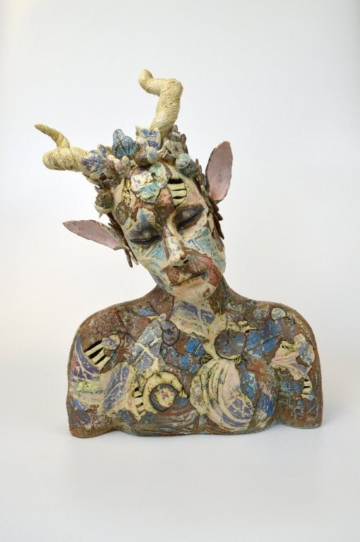 Helen Nottage 'Little Faun' ceramic 40x30x19cm