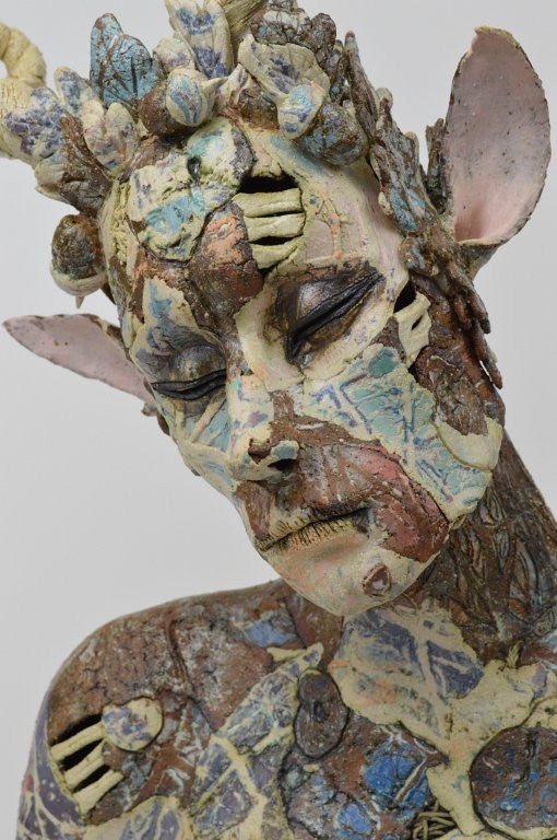 Helen Nottage 'Little Faun' ceramic 40x30x19cm