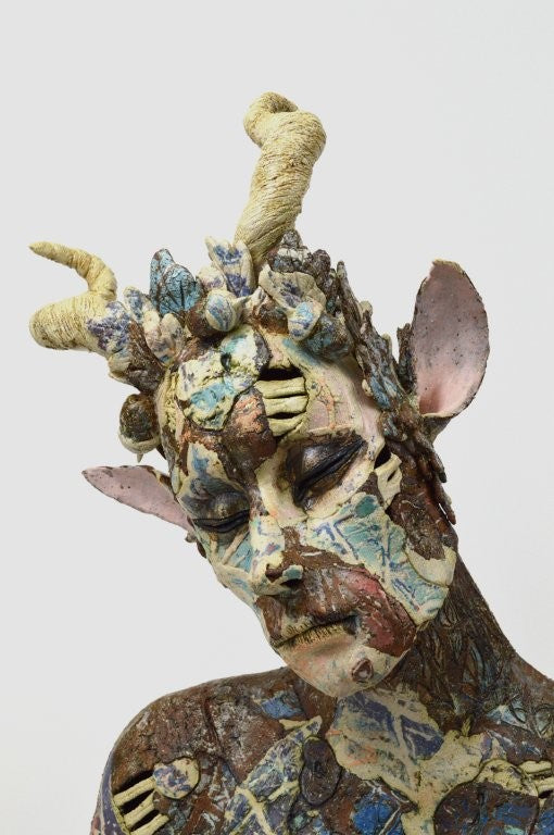 Helen Nottage 'Little Faun' ceramic 40x30x19cm