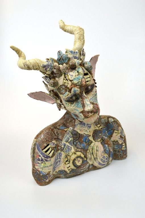 Helen Nottage 'Little Faun' ceramic 40x30x19cm