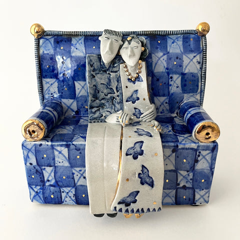 Helen Martino 'A Quiet Moment' ceramic H18xW19xD11cm