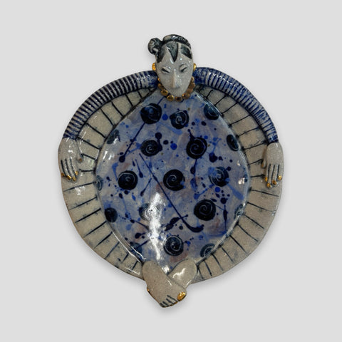Helen Martino ‘Contented Dishy Lady’ (145) ceramic H5xW12xD14cm