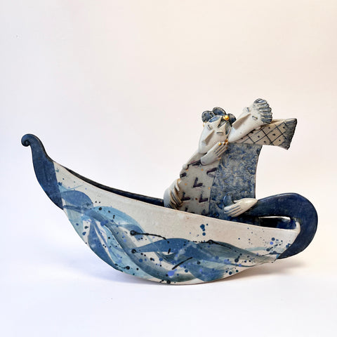 Helen Martino 'Enjoying a Day Out' ceramic H23xW38xD7cm