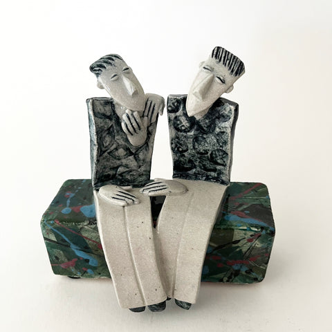 Helen Martino 'Friends' ceramic H11xW11xD6.5cm