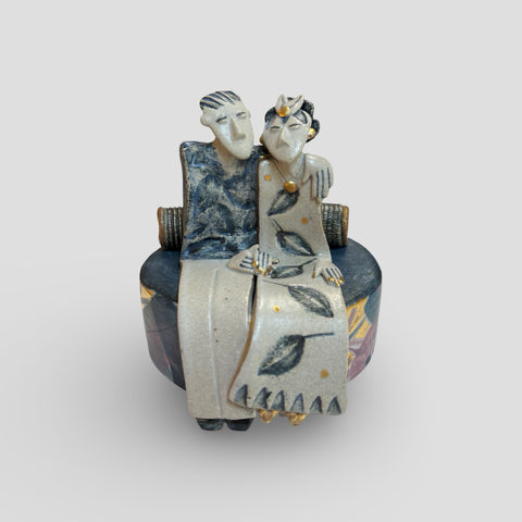 Helen Martino ‘Holding Hands’ (136) ceramic H10xW10xD9cm