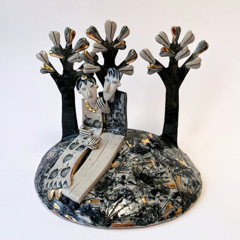 Helen Martino 'In the Shade of the Trees' ceramic H18xW20xD13cm