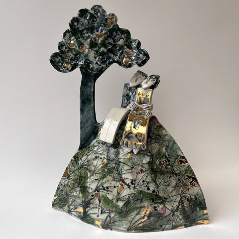 Helen Martino 'On Top of the World' ceramic H32xW25.5xD9cm