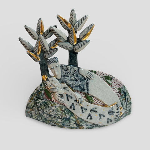 Helen Martino ‘Out on the Hill’ (130) ceramic H21xW23xD7cm